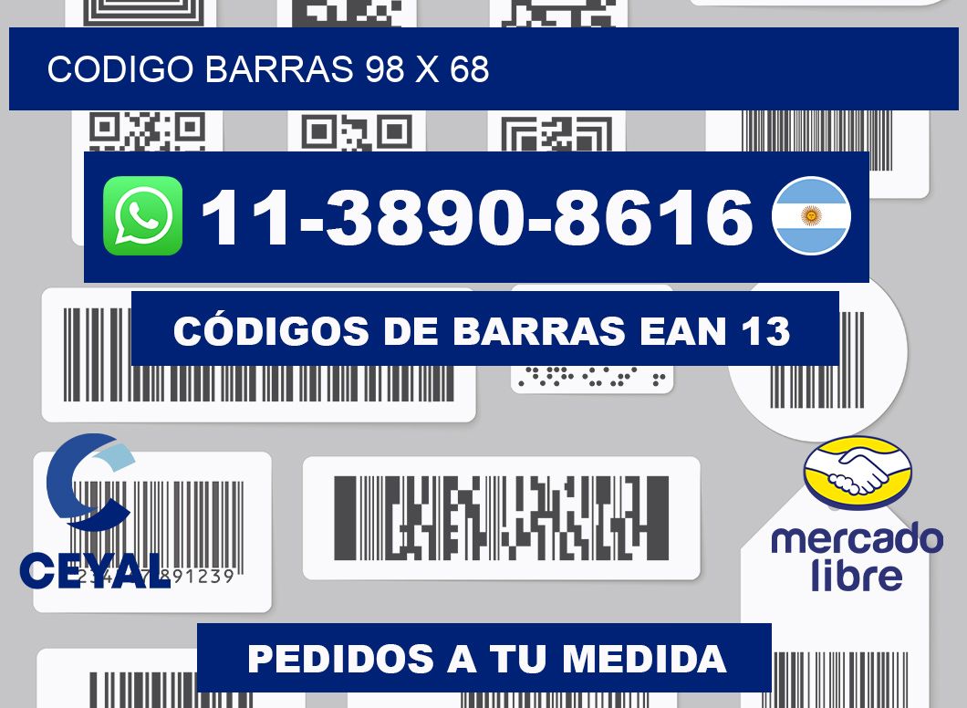 Codigo barras 98 x 68