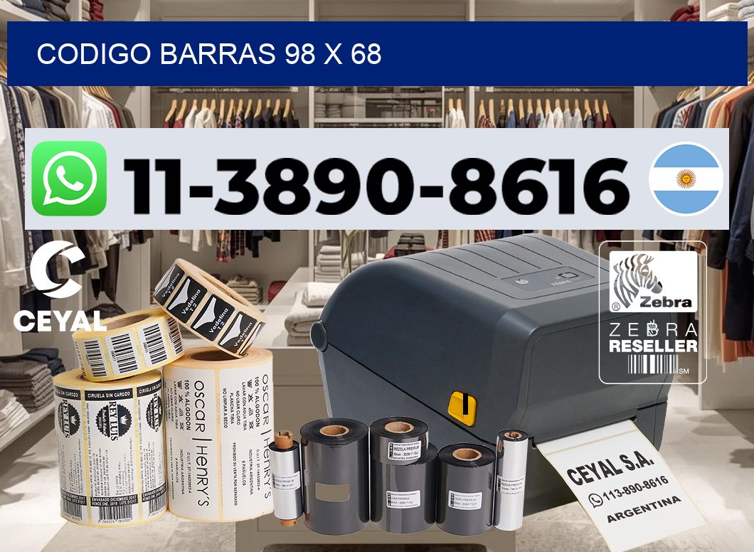 Codigo barras 98 x 68