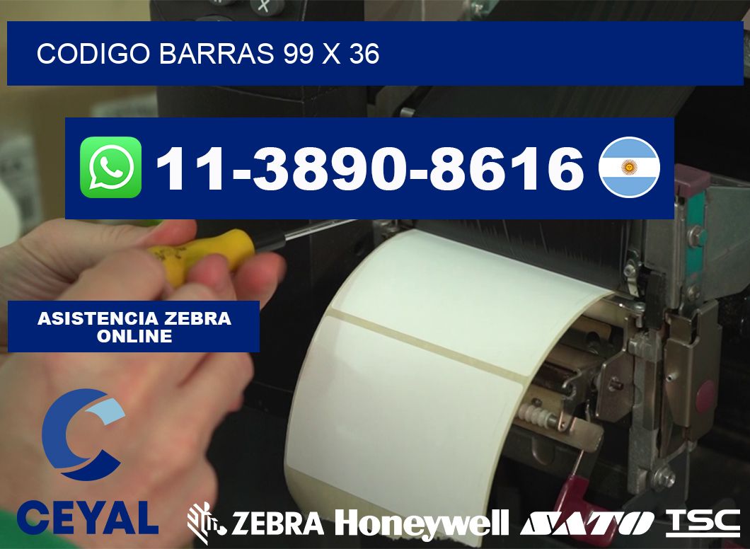 Codigo barras 99 x 36