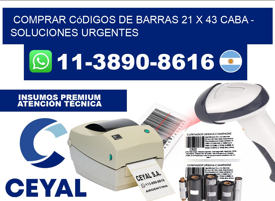 Comprar códigos de barras 21 x 43 CABA - soluciones urgentes