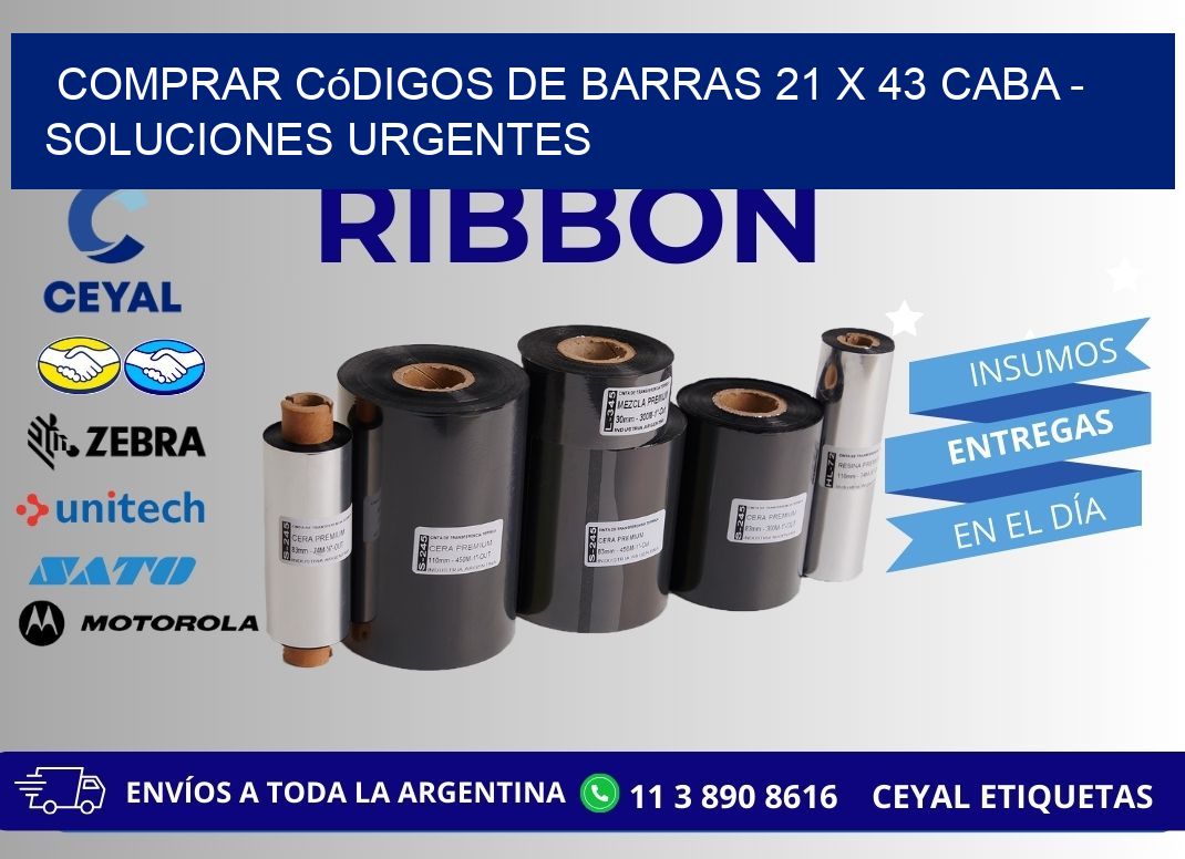 Comprar códigos de barras 21 x 43 CABA - soluciones urgentes