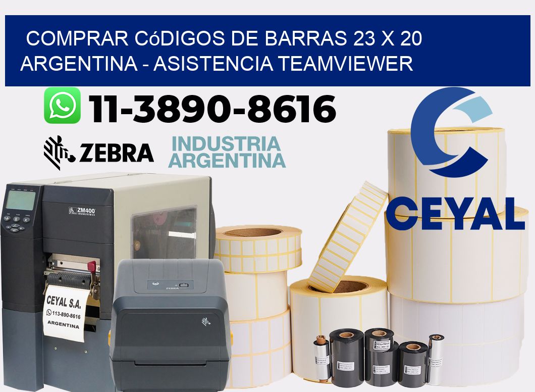 Comprar códigos de barras 23 x 20 argentina - asistencia teamviewer