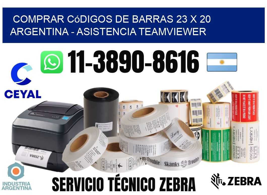 Comprar códigos de barras 23 x 20 argentina - asistencia teamviewer