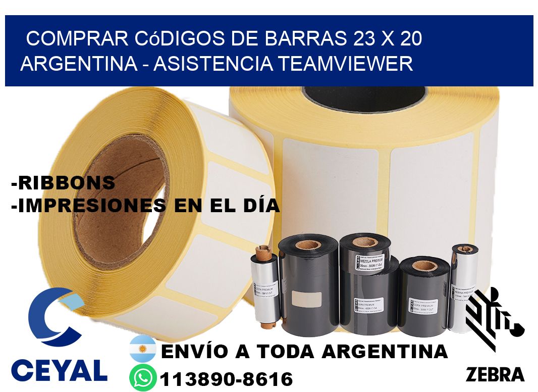 Comprar códigos de barras 23 x 20 argentina - asistencia teamviewer