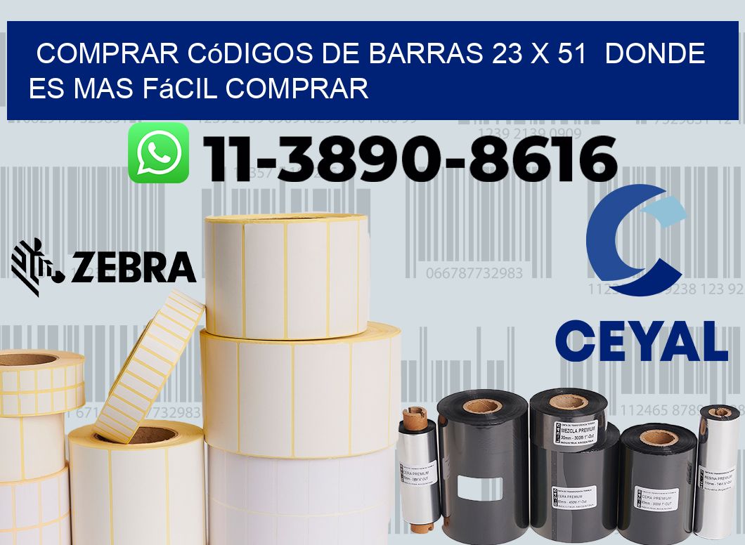 Comprar códigos de barras 23 x 51  Donde es mas fácil comprar