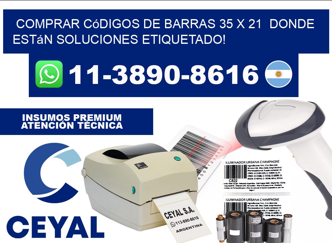 Comprar códigos de barras 35 x 21  donde están soluciones etiquetado!