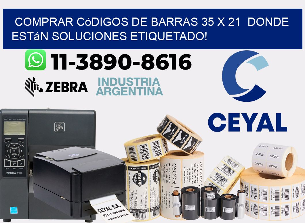 Comprar códigos de barras 35 x 21  donde están soluciones etiquetado!