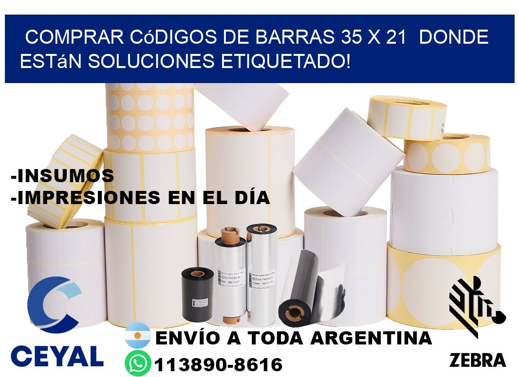 Comprar códigos de barras 35 x 21  donde están soluciones etiquetado!