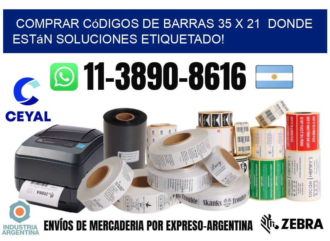 Comprar códigos de barras 35 x 21  donde están soluciones etiquetado!