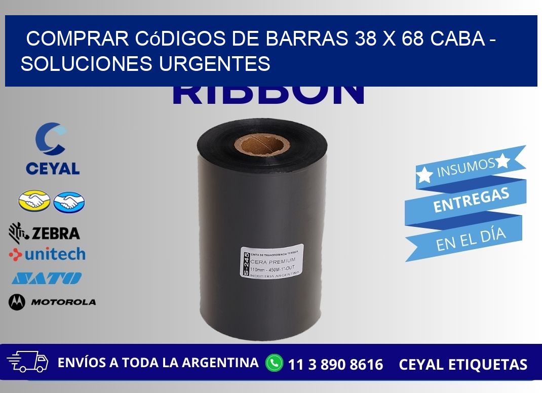 Comprar códigos de barras 38 x 68 CABA - soluciones urgentes