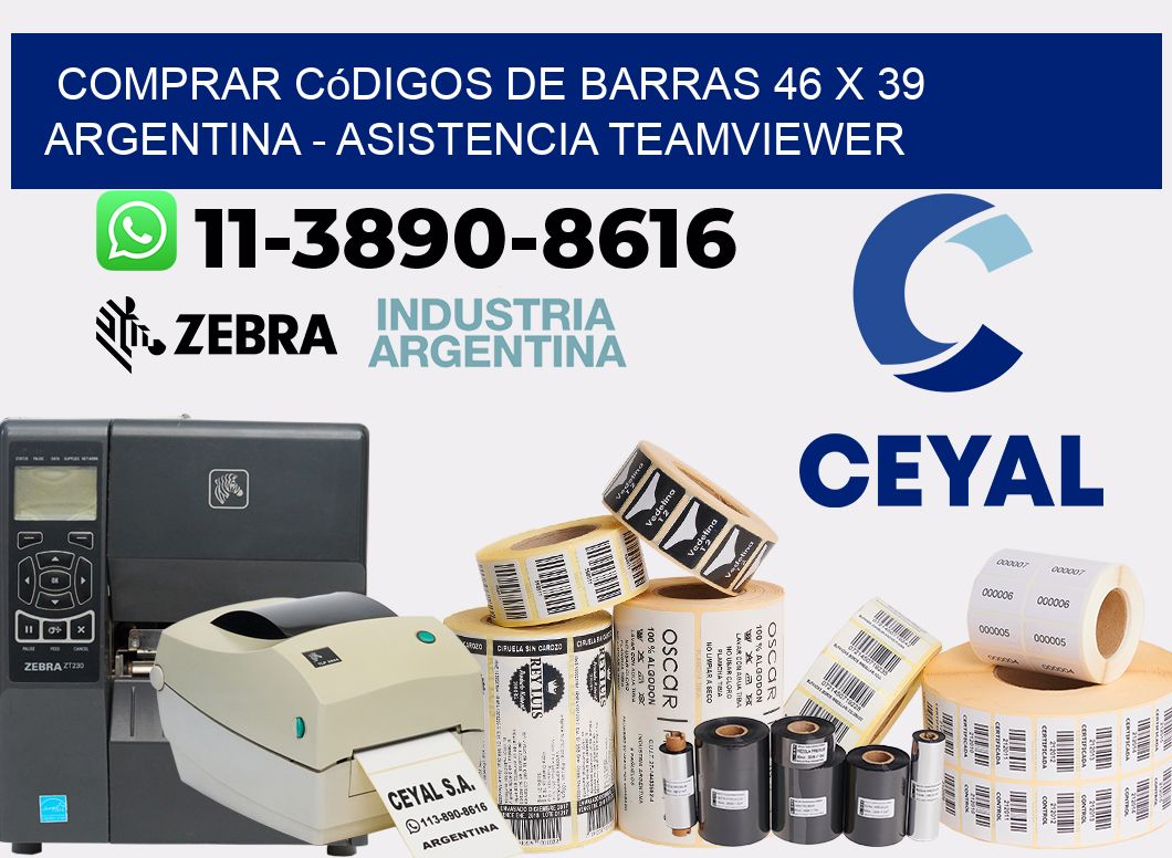 Comprar códigos de barras 46 x 39 argentina - asistencia teamviewer