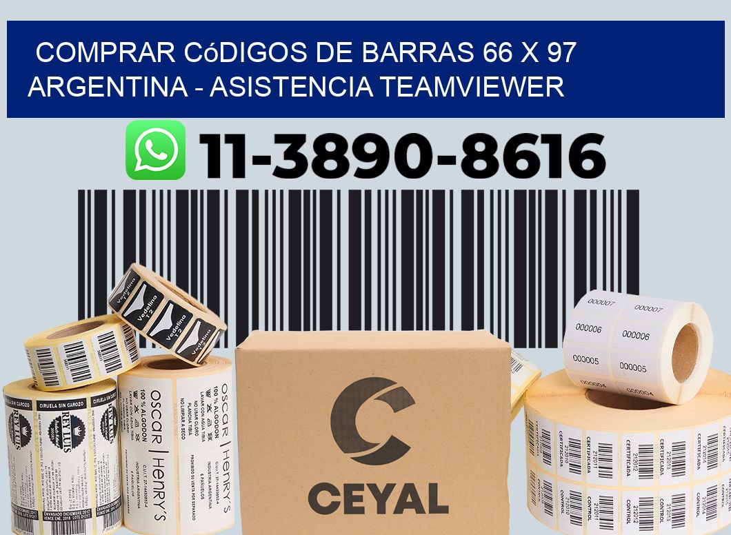 Comprar códigos de barras 66 x 97 argentina - asistencia teamviewer