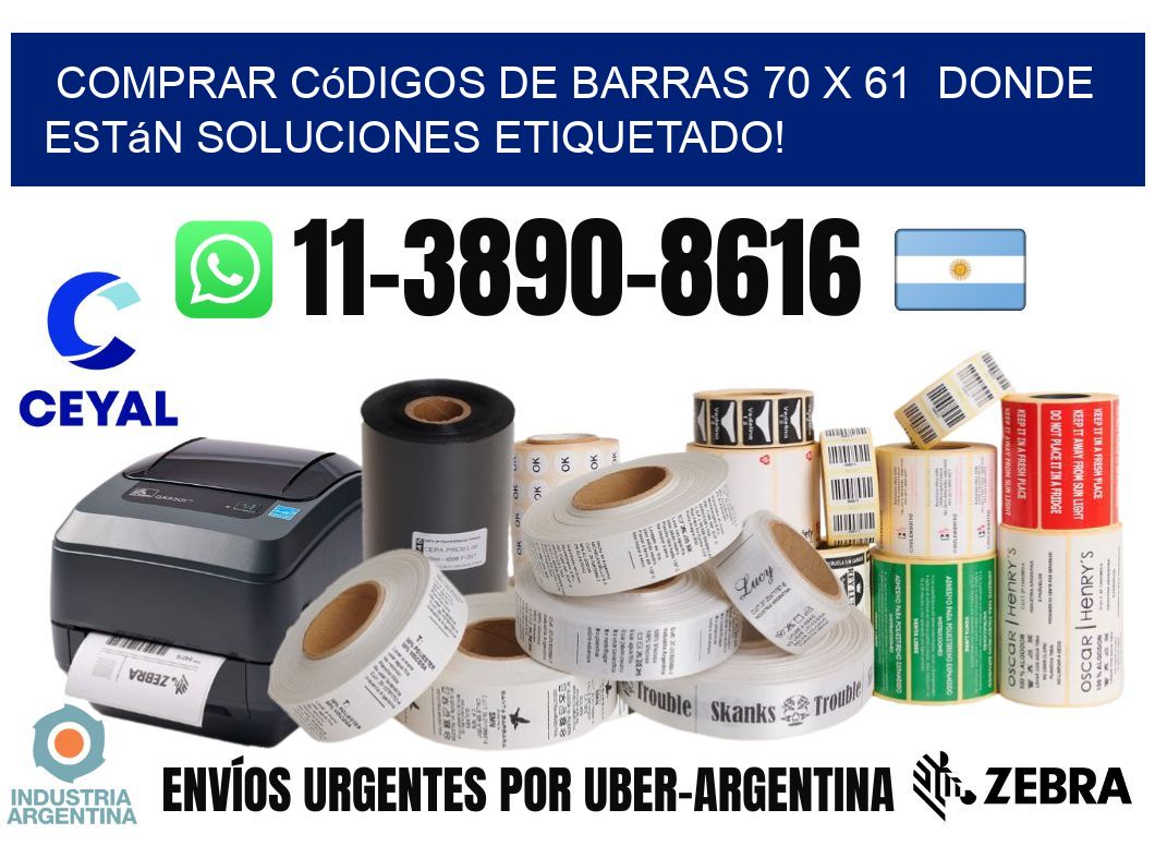 Comprar códigos de barras 70 x 61  donde están soluciones etiquetado!