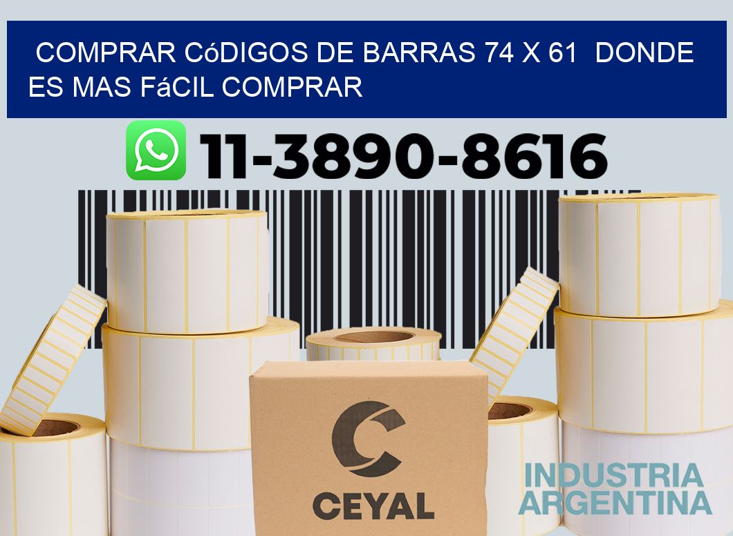 Comprar códigos de barras 74 x 61  Donde es mas fácil comprar