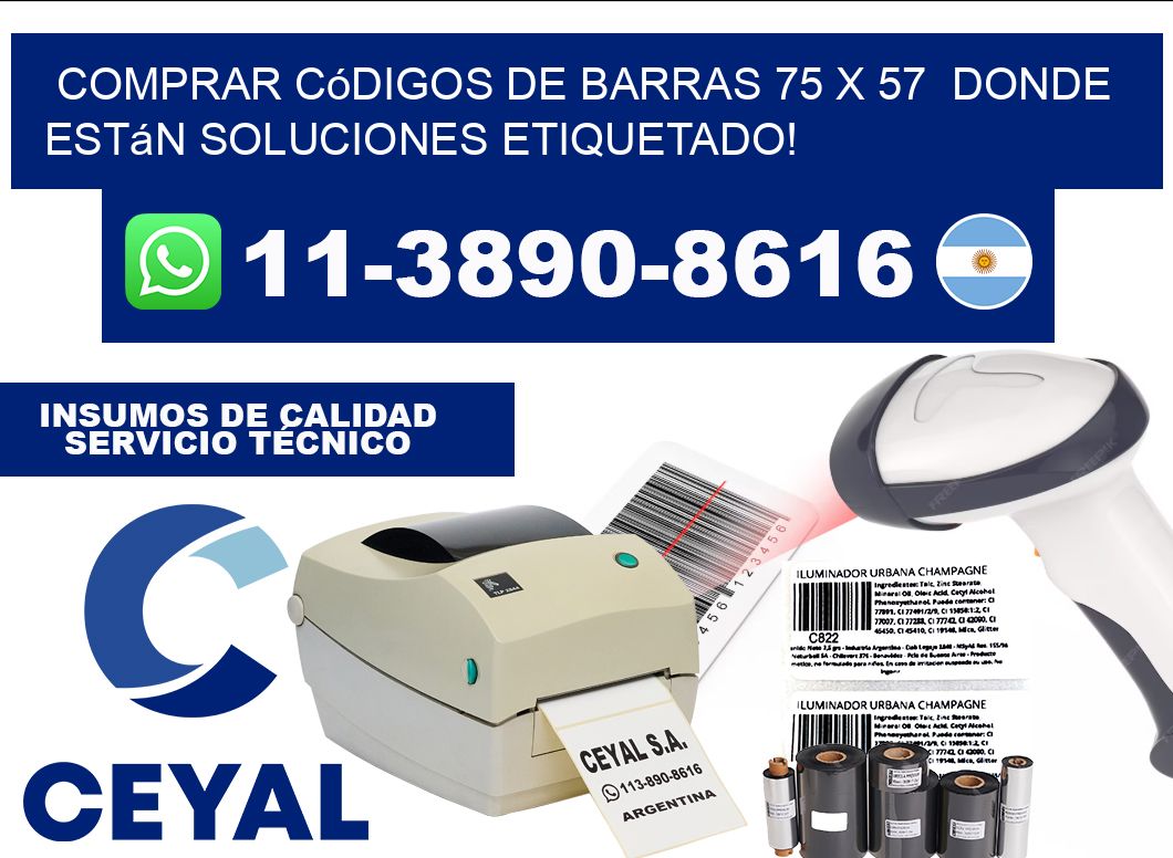 Comprar códigos de barras 75 x 57  donde están soluciones etiquetado!