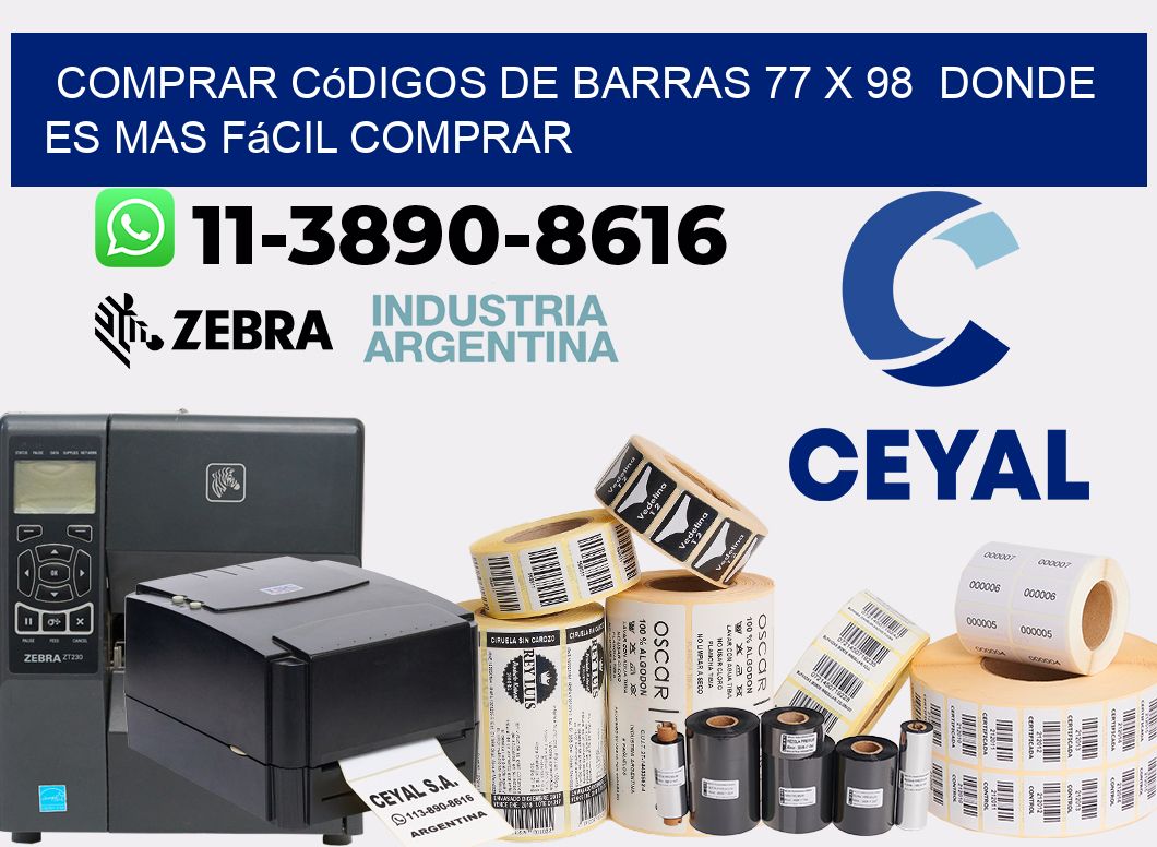 Comprar códigos de barras 77 x 98  Donde es mas fácil comprar