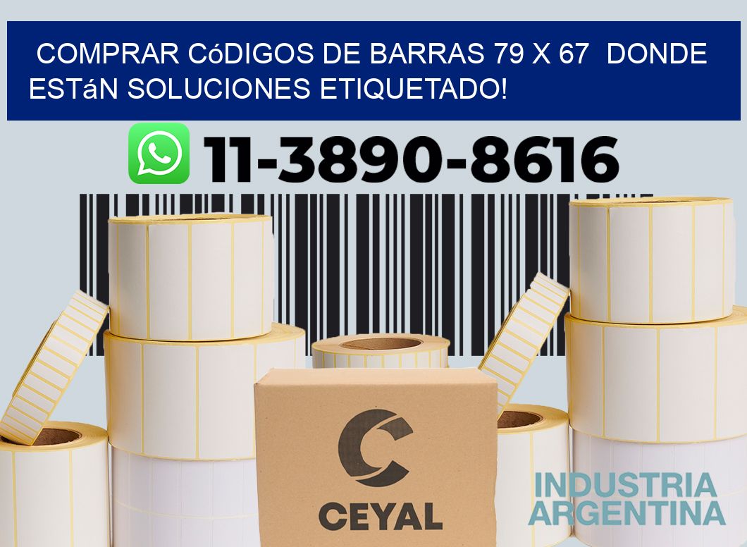 Comprar códigos de barras 79 x 67 donde están soluciones etiquetado!