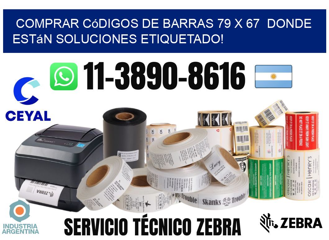 Comprar códigos de barras 79 x 67 donde están soluciones etiquetado!