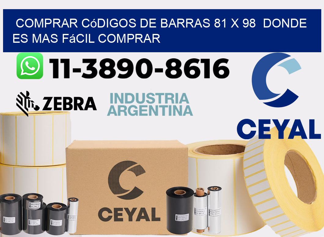 Comprar códigos de barras 81 x 98  Donde es mas fácil comprar