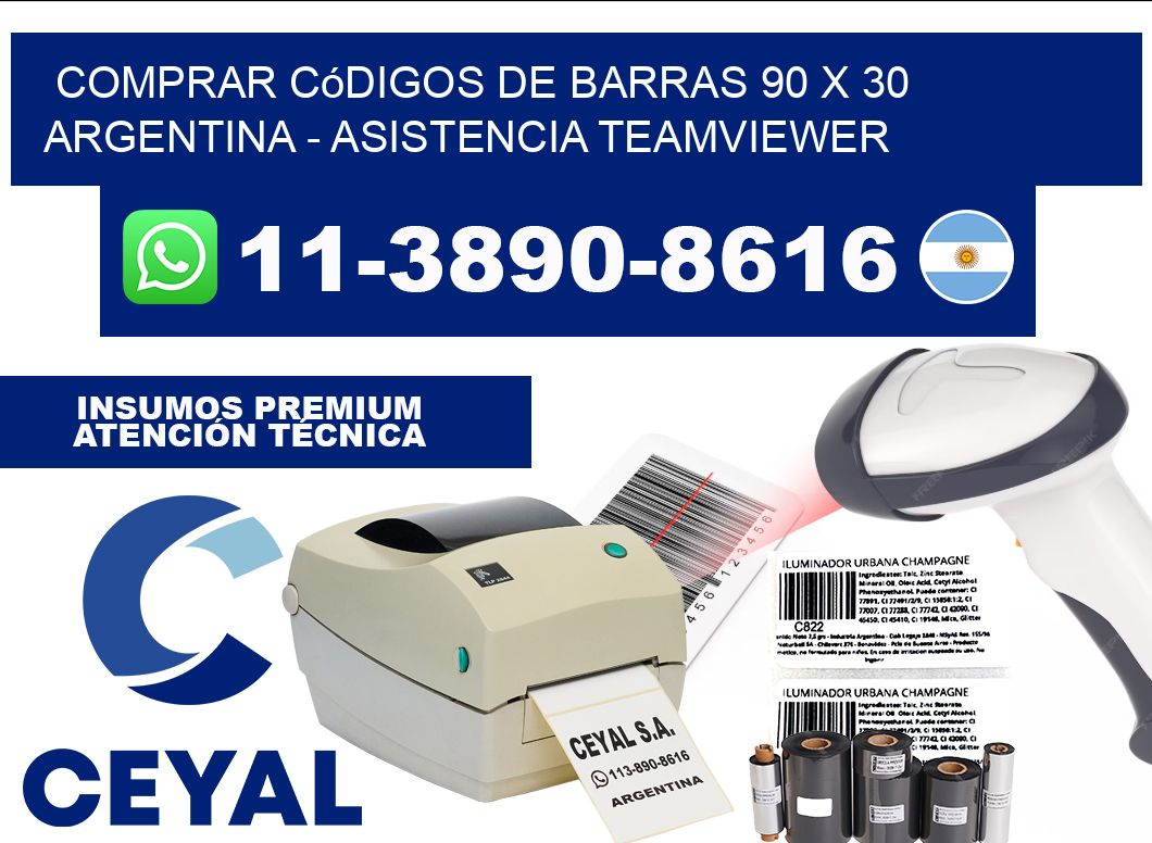 Comprar códigos de barras 90 x 30 argentina - asistencia teamviewer