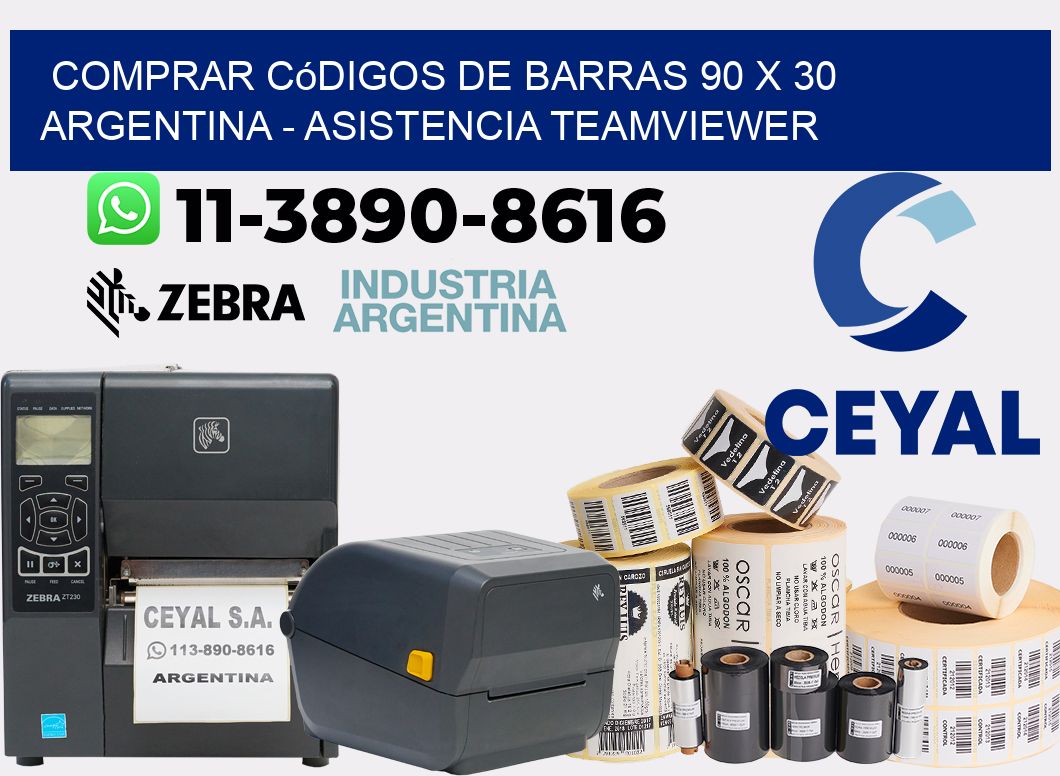 Comprar códigos de barras 90 x 30 argentina - asistencia teamviewer