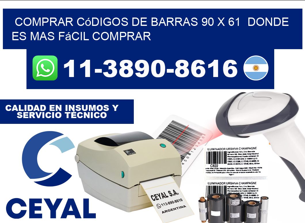 Comprar códigos de barras 90 x 61  Donde es mas fácil comprar