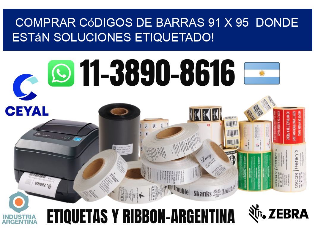 Comprar códigos de barras 91 x 95  donde están soluciones etiquetado!