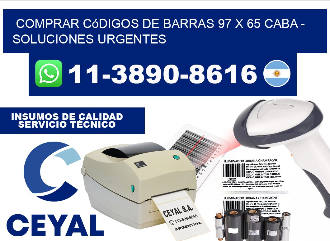 Comprar códigos de barras 97 x 65 CABA - soluciones urgentes