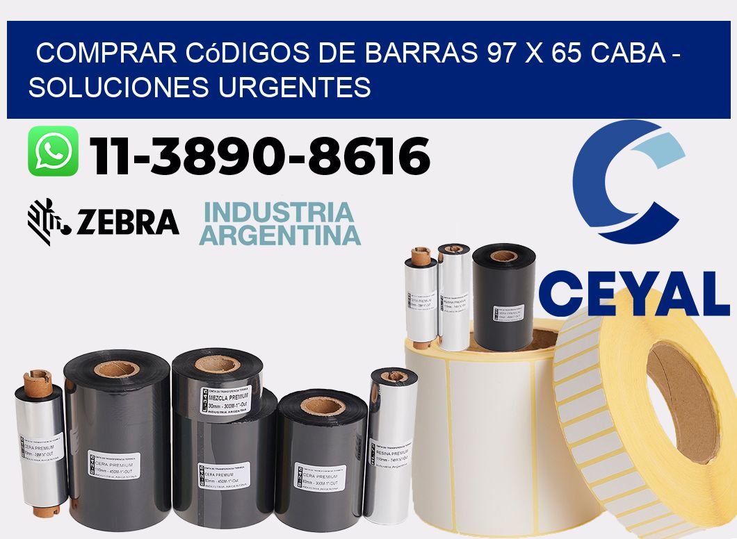Comprar códigos de barras 97 x 65 CABA - soluciones urgentes