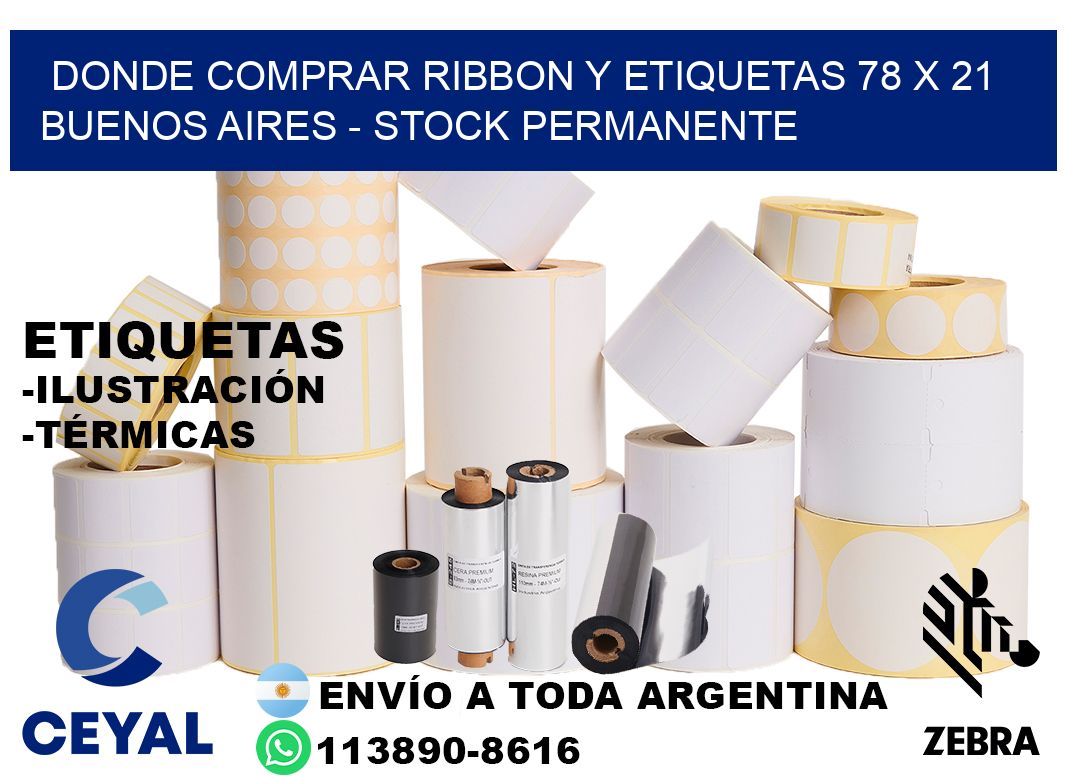 Donde Comprar ribbon y etiquetas 78 x 21 Buenos Aires - Stock permanente