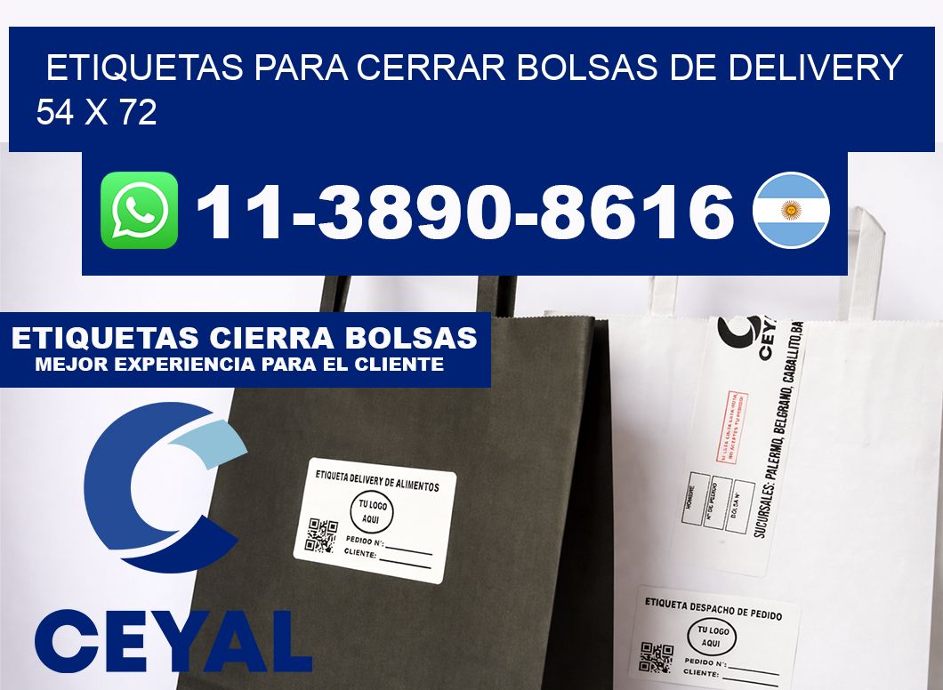 ETIQUETAS PARA CERRAR BOLSAS DE DELIVERY 54 x 72