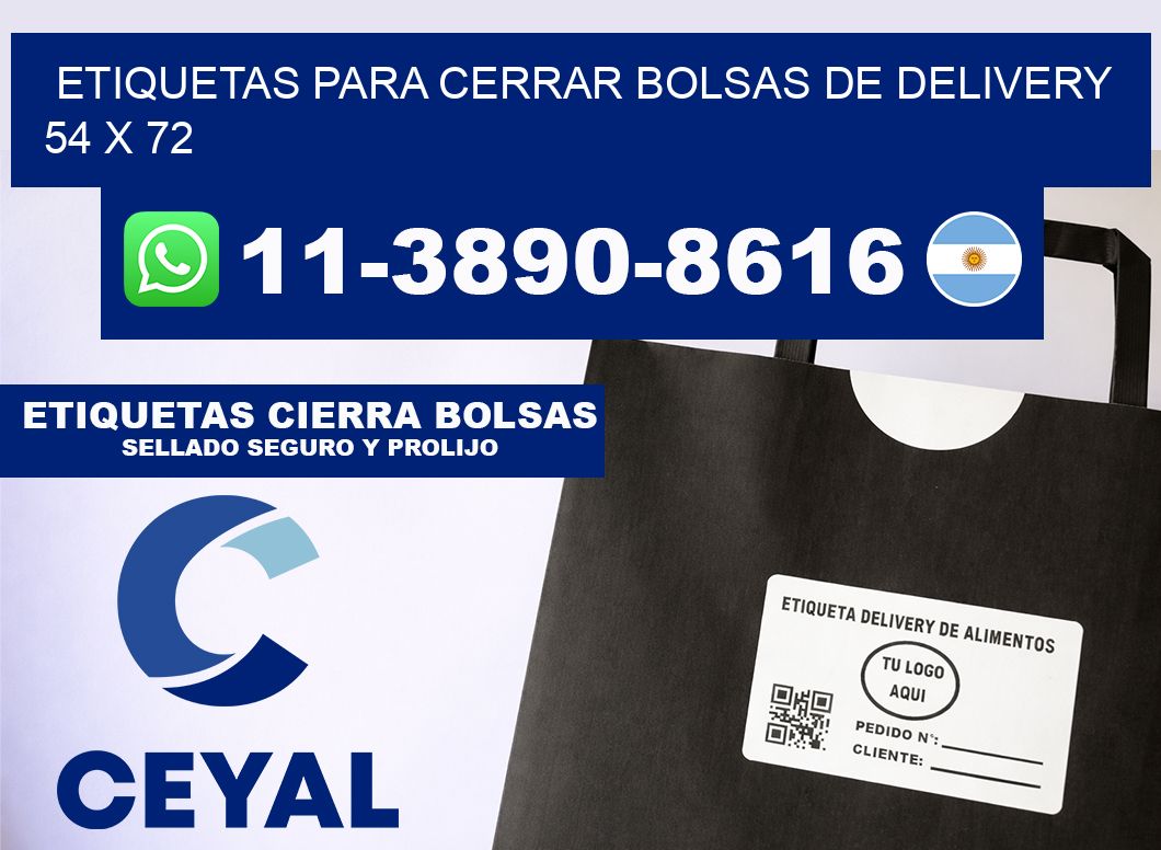 ETIQUETAS PARA CERRAR BOLSAS DE DELIVERY 54 x 72