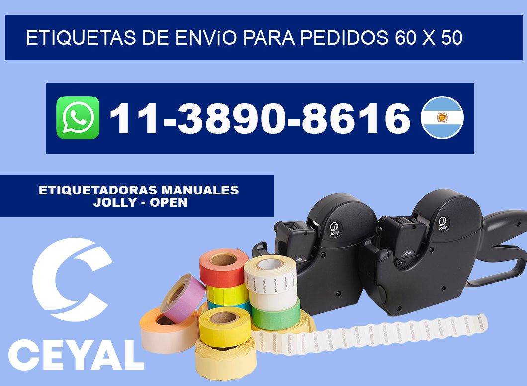 Etiquetas de envío para pedidos 60 x 50