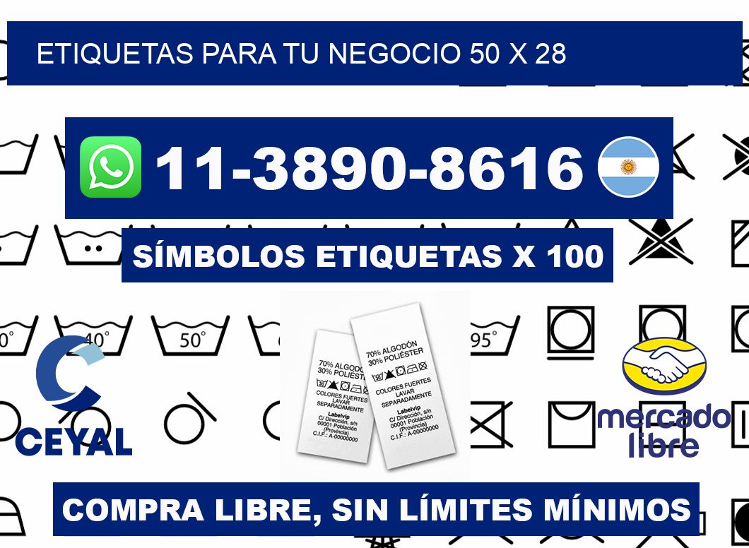 Etiquetas para tu negocio 50 x 28