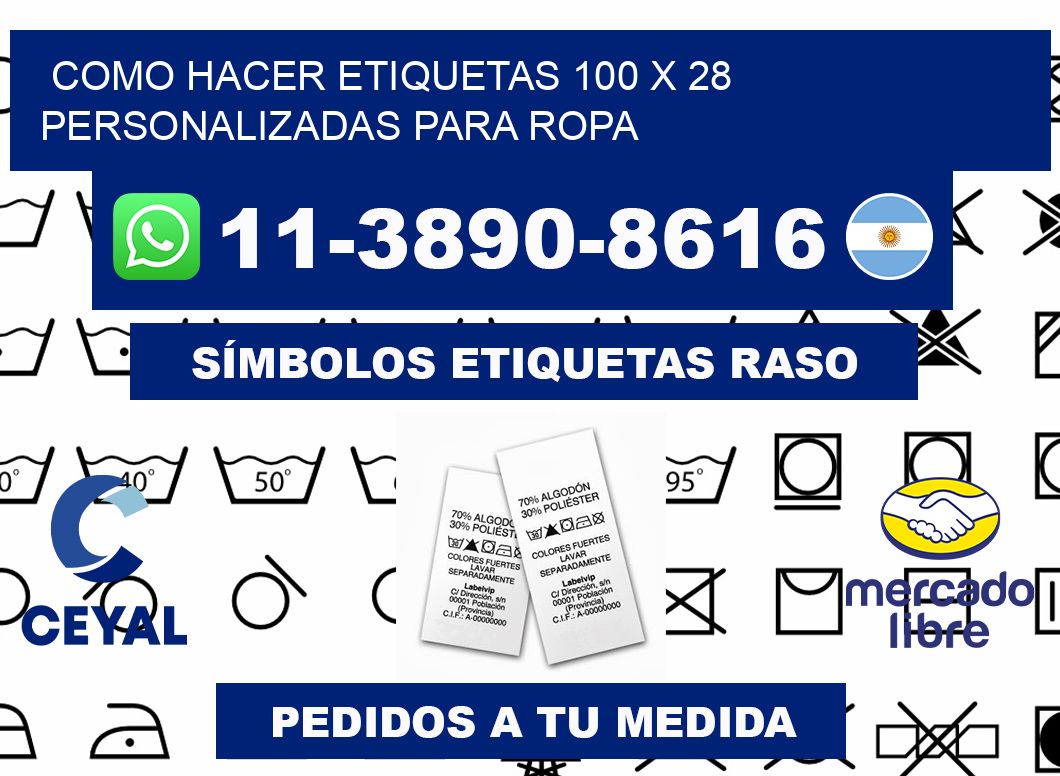 como hacer etiquetas 100 x 28 personalizadas para ropa