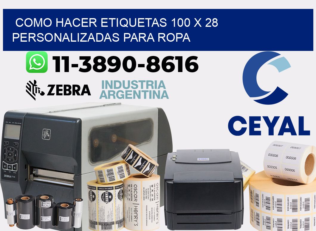 como hacer etiquetas 100 x 28 personalizadas para ropa