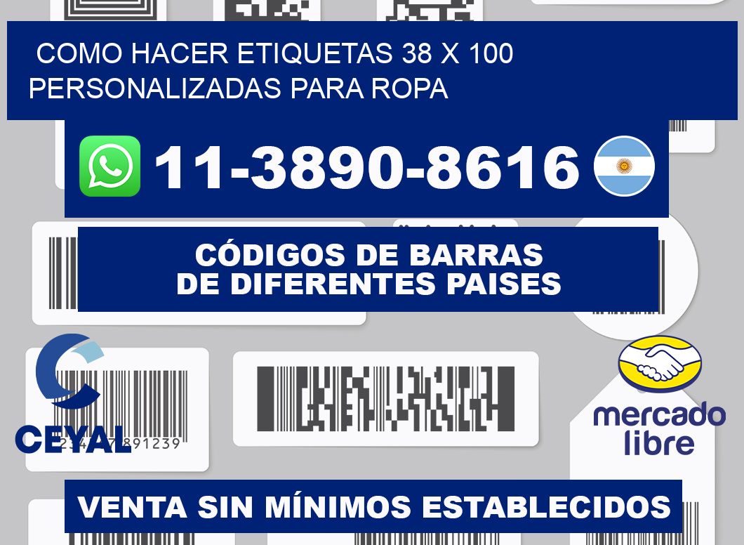 como hacer etiquetas 38 x 100 personalizadas para ropa