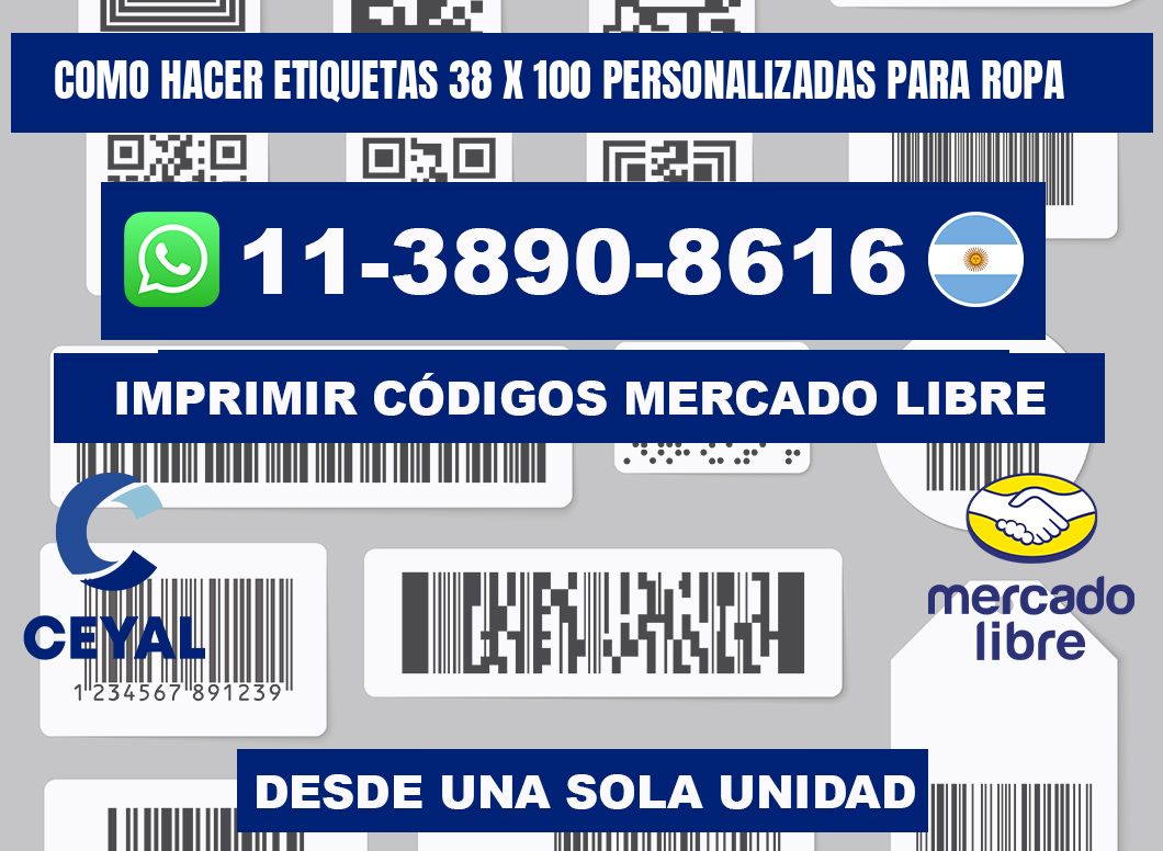 como hacer etiquetas 38 x 100 personalizadas para ropa