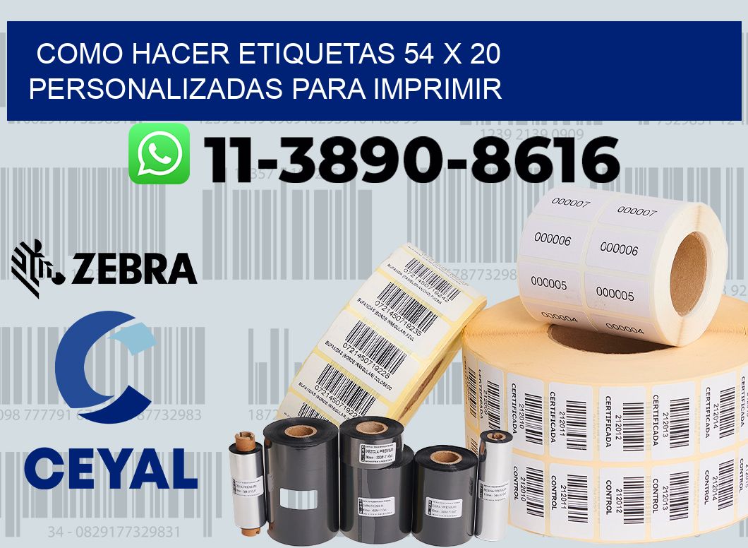 como hacer etiquetas 54 x 20 personalizadas para imprimir