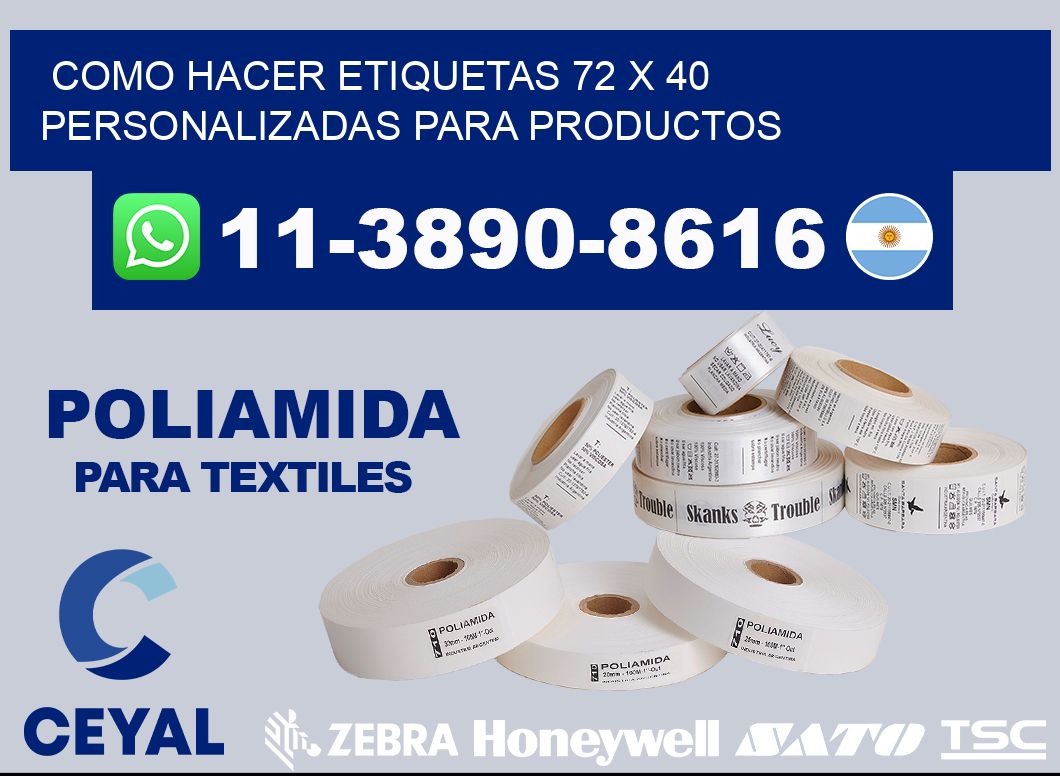 como hacer etiquetas 72 x 40 personalizadas para productos