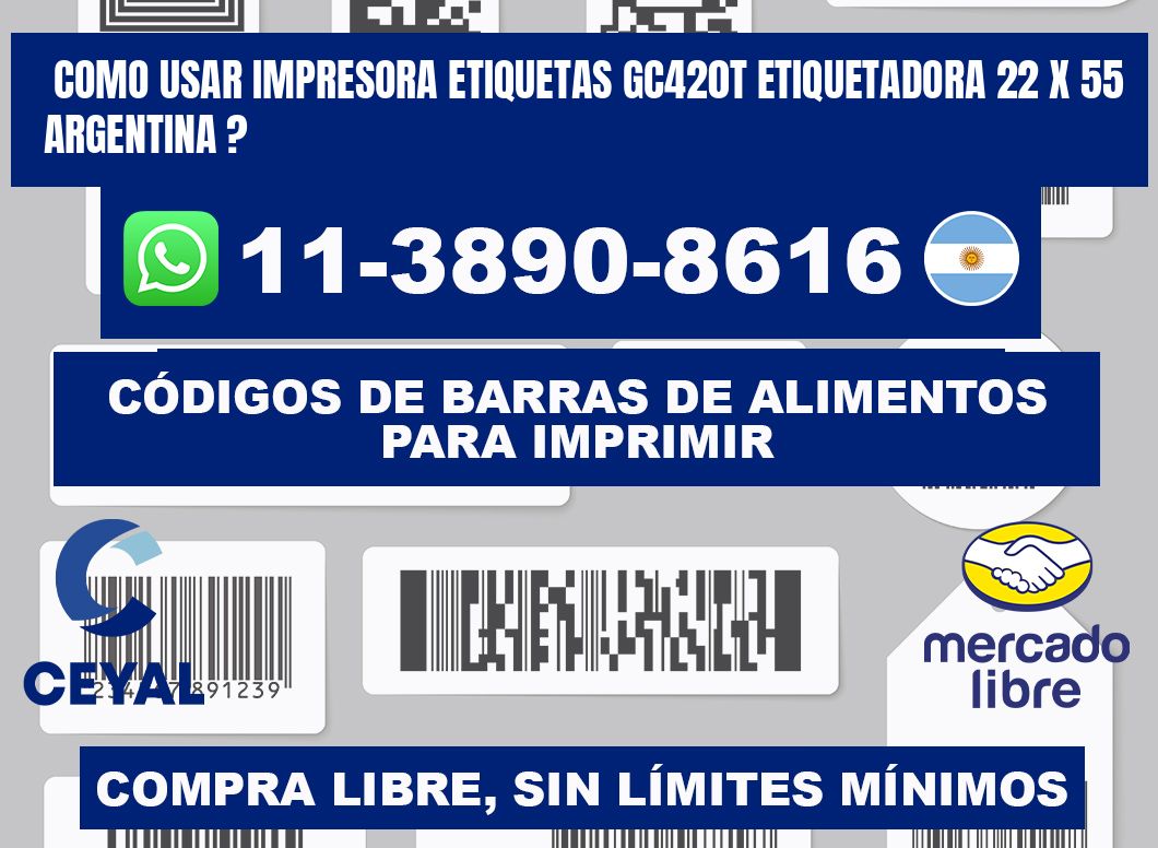 como usar impresora etiquetas gc420t etiquetadora 22 x 55 argentina ?