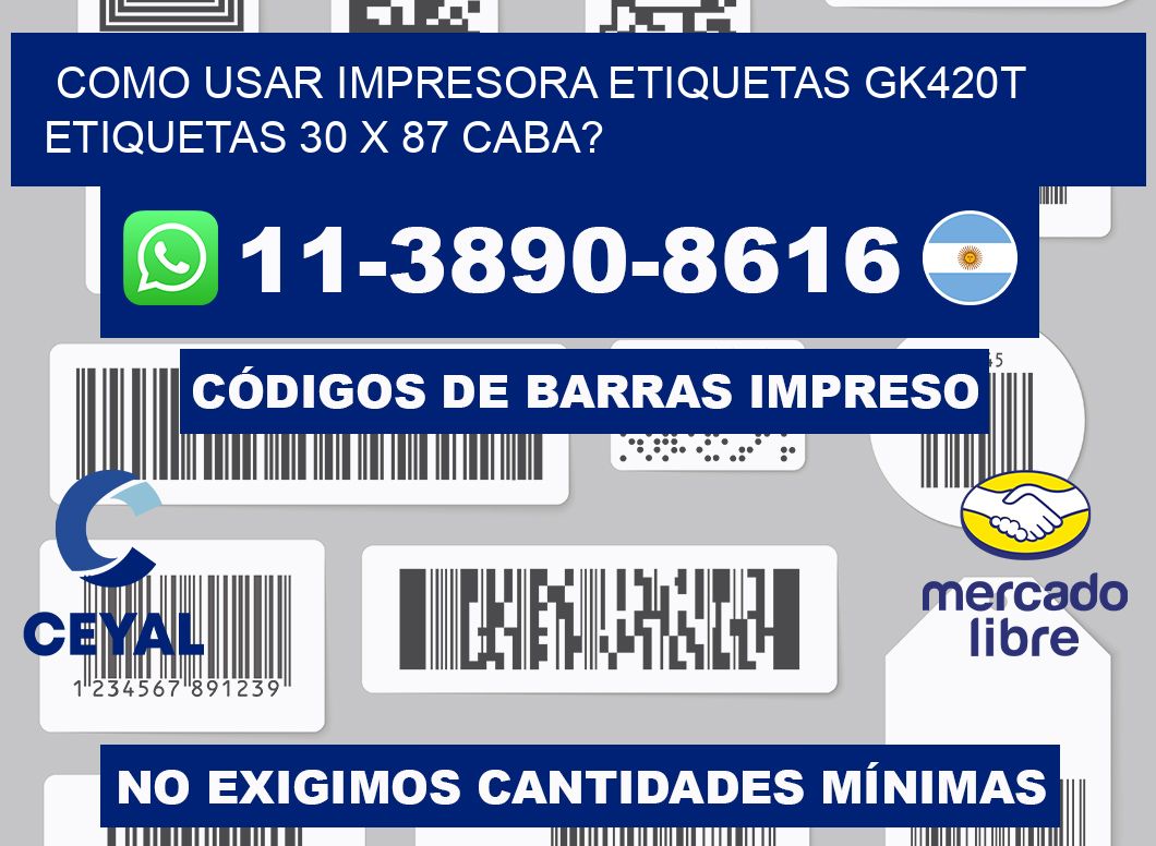 como usar impresora etiquetas gk420t etiquetas 30 x 87 CABA?