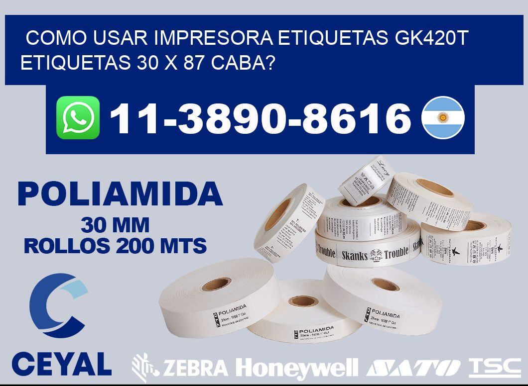 como usar impresora etiquetas gk420t etiquetas 30 x 87 CABA?