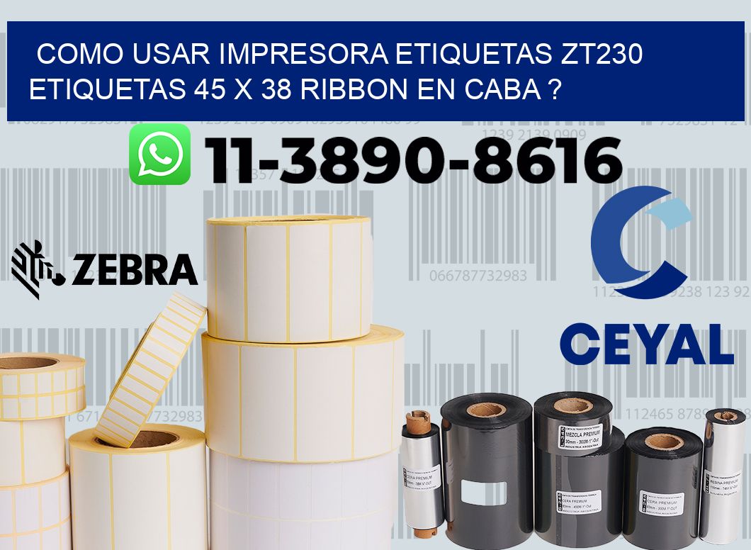 como usar impresora etiquetas zt230 etiquetas 45 x 38 ribbon en CABA ?