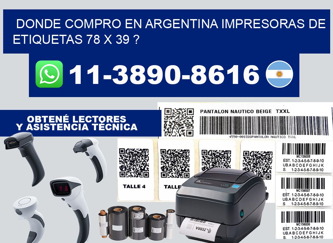 donde compro en argentina impresoras de etiquetas 78 x 39 ?