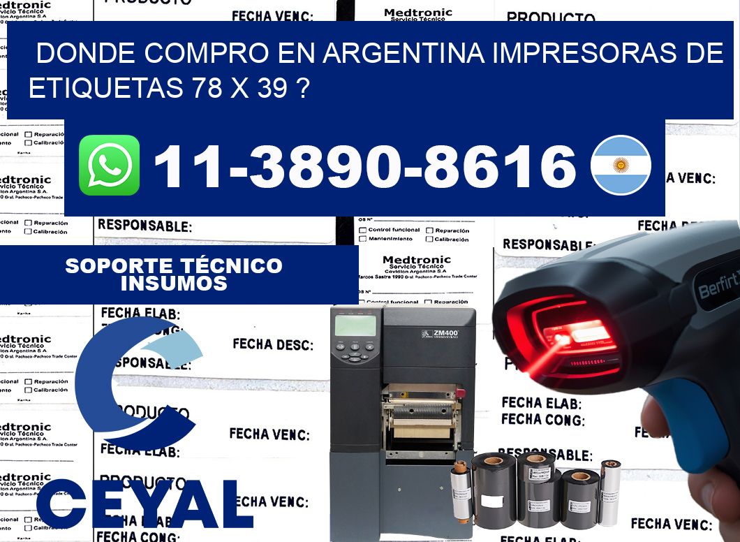 donde compro en argentina impresoras de etiquetas 78 x 39 ?