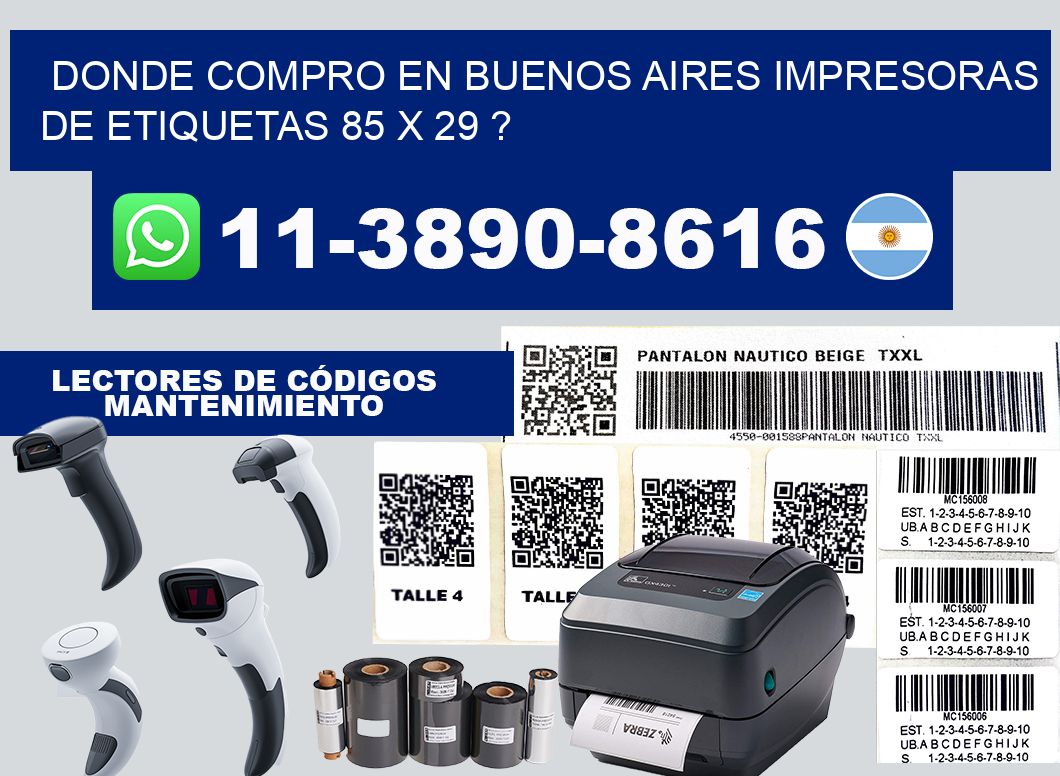 donde compro en buenos aires impresoras de etiquetas 85 x 29 ?