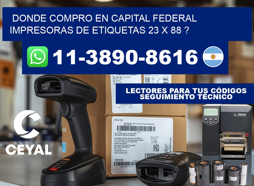 donde compro en capital federal impresoras de etiquetas 23 x 88 ?