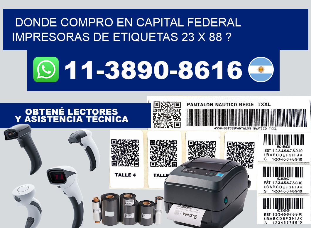 donde compro en capital federal impresoras de etiquetas 23 x 88 ?