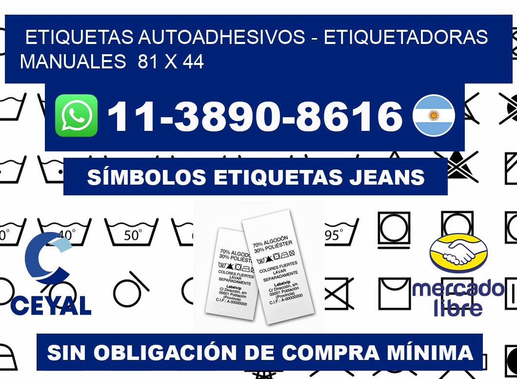 etiquetas autoadhesivos - Etiquetadoras Manuales  81 x 44